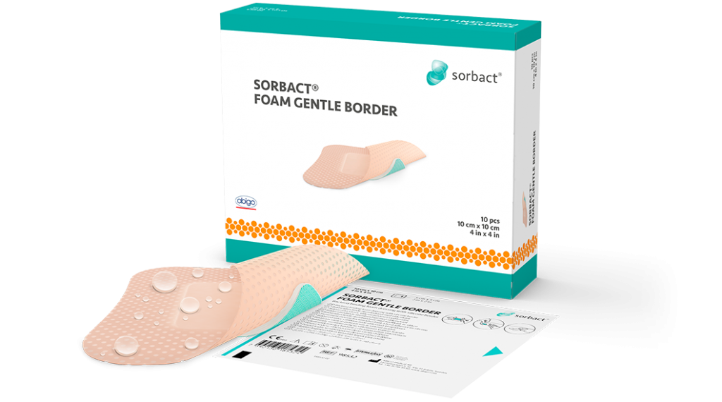 Sorbact Foa Gentle Border single product with primary and secondary product packaging